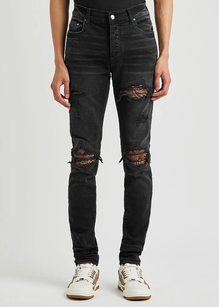 商品AMIRI|MX1 black bandana distressed skinny jeans,价格¥4834,第2张图片详细描述