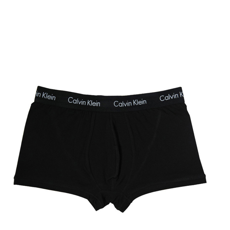 Calvin Klein 卡尔文 克莱恩 黑色棉弹性纤维男士平角内裤一条装 NU2664-001商品第2张图片规格展示