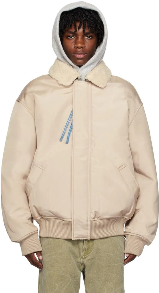 商品Acne Studios|Beige Padded Bomber Jacket,价格¥4423,第1张图片