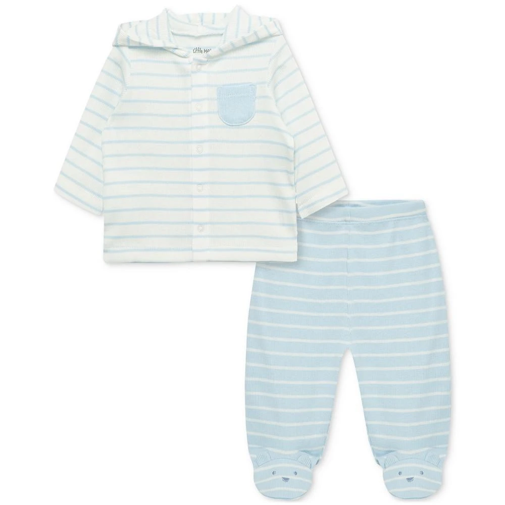 商品Little Me|Baby Boys 2-Pc. Wonder Striped Cardigan Set,价格¥179,第2张图片详细描述