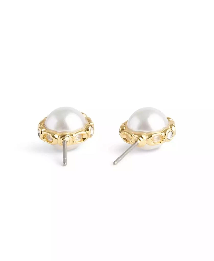 商品Coach|Faux Cultivated Pearl Vintage Charms Signature Stud Earrings,价格¥413,第3张图片详细描述