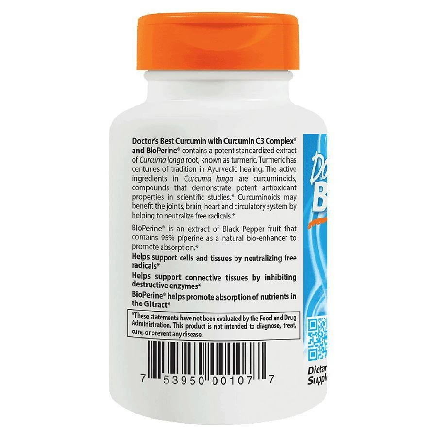 商品Doctor's Best|High Absorption Curcumin from Turmeric,价格¥336,第2张图片详细描述