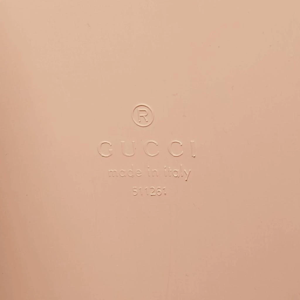 Gucci Beige Rubber Logo Cut Out Handle Tote 商品