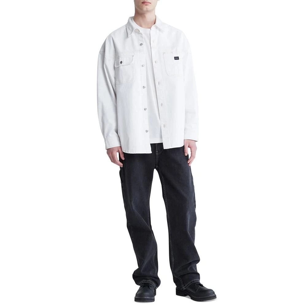 商品Calvin Klein|Men's Snow White Denim Workshirt,价格¥401,第3张图片详细描述