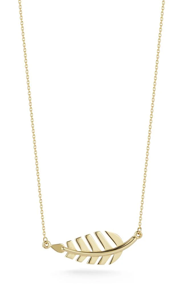 商品Ember Fine Jewelry|14K Gold Leaf Necklace,价格¥2797,第1张图片