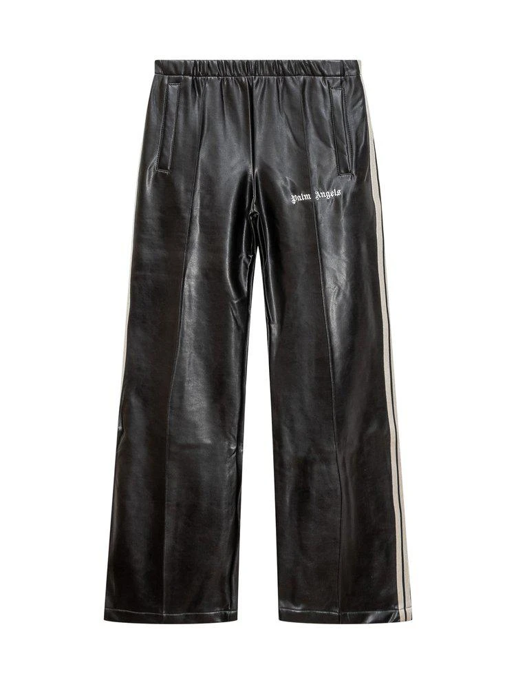 商品Palm Angels|Palm Angels Kids Logo Embroidered Faux-Leather Track Pants,价格¥1355,第1张图片