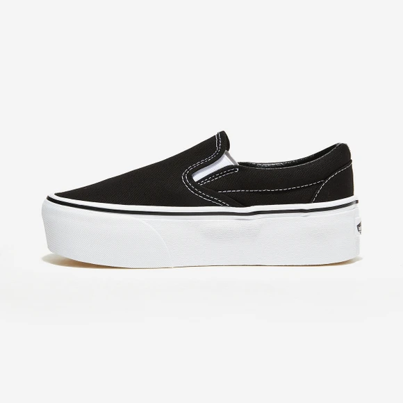 【Brilliant|包邮包税】万斯 CLASSIC SLIP-ON STACKFORM  运动鞋 一脚蹬 懒人鞋  VN0A7Q5RBMX CANVAS BLACK/TRUE WHITE 商品