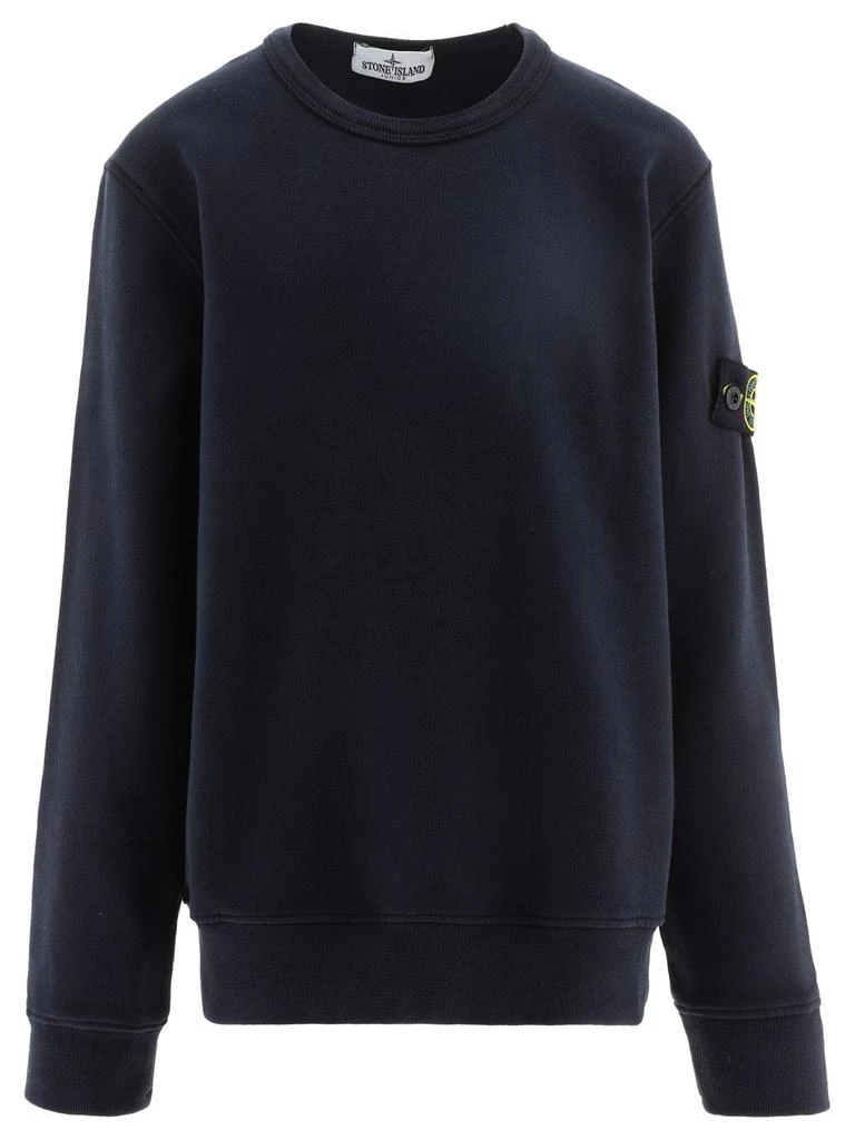 商品Stone Island Junior|Stone Island Junior Logo Patch Crewneck Sweatshirt,价格¥1010,第1张图片