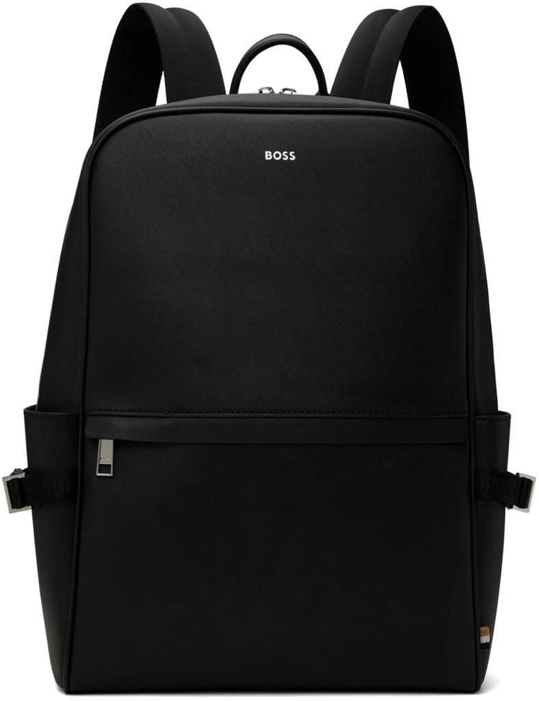 商品Hugo Boss|Black Saffiano Leather Backpack,价格¥1592,第1张图片