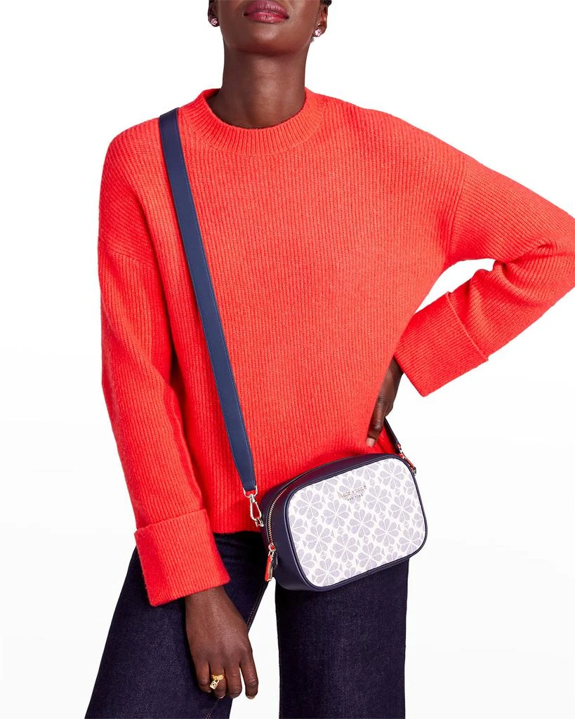 商品Kate Spade|medium spade flower canvas camera crossbody bag,价格¥556,第2张图片详细描述