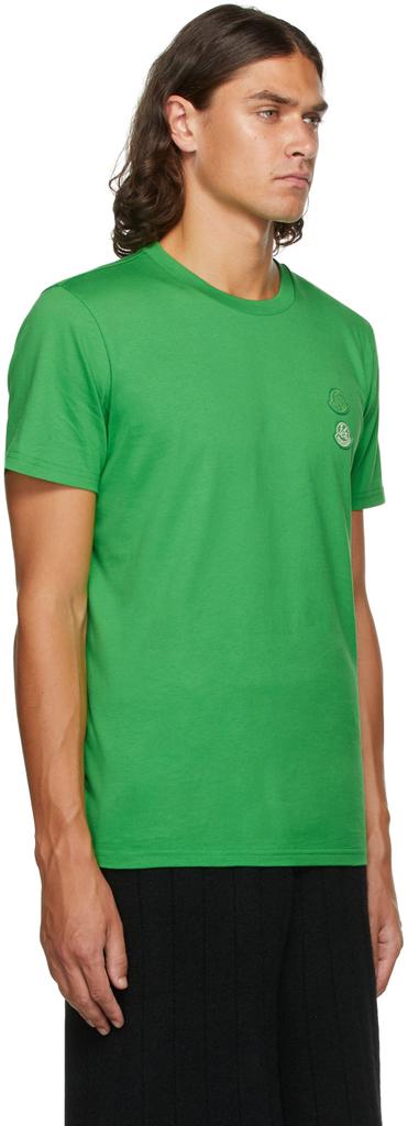 绿色 2 Moncler 1952 系列徽标 T 恤商品第2张图片规格展示
