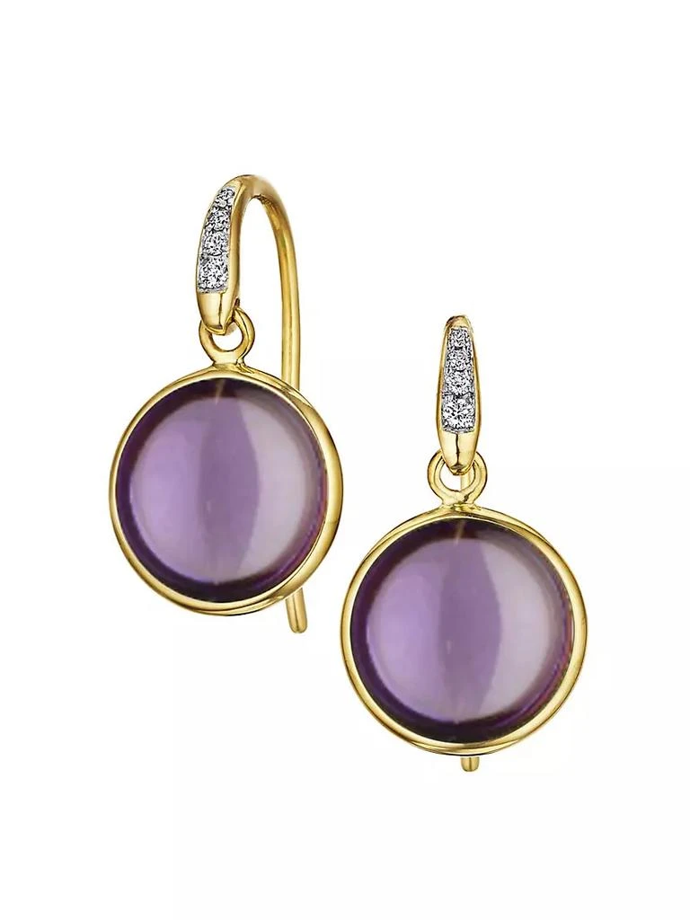 商品Syna|Mogul Chakra 18K Gold, Diamond & Amethyst Earrings,价格¥9367,第1张图片