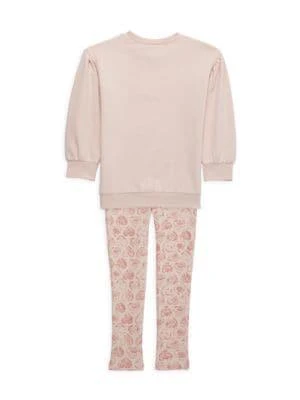 商品Calvin Klein|​Little Girl’s 2-Piece Logo Sweatshirt & Leggings Set,价格¥230,第2张图片详细描述