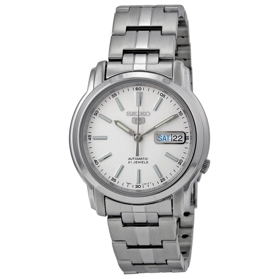 商品Seiko|Automatic White Dial Stainless Steel Men's Watch SNKL75,价格¥768,第1张图片