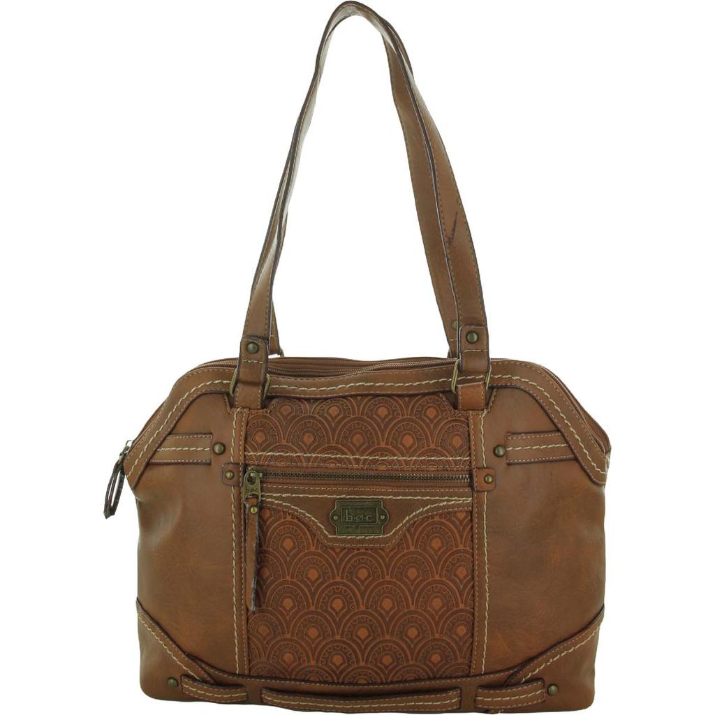 B.O.C. Born Concepts Womens Winnley Faux Leather Embossed Satchel Handbag商品第1张图片规格展示