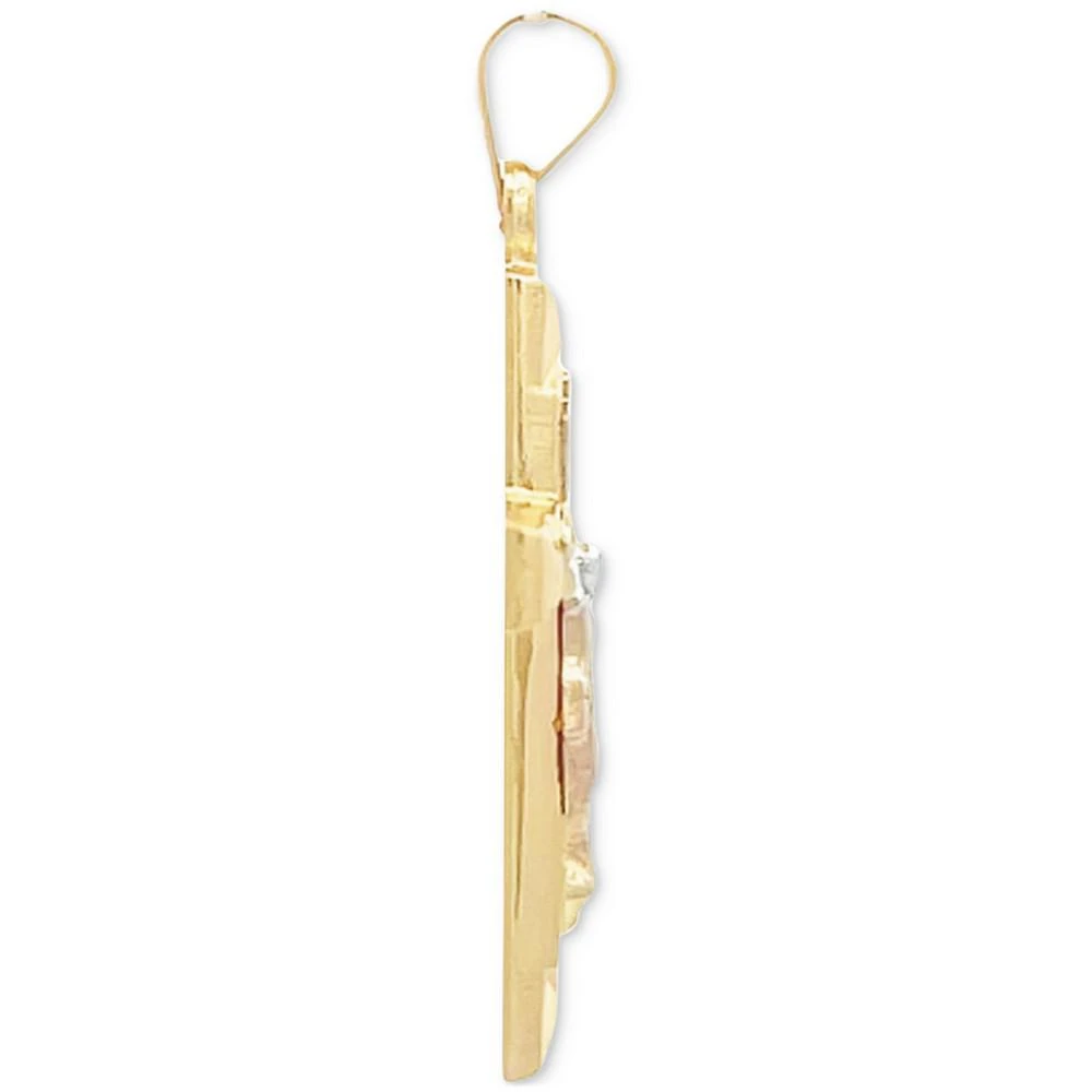 商品Macy's|Crucifix Cross Pendant in 14k Yellow and White Gold,价格¥1398,第3张图片详细描述