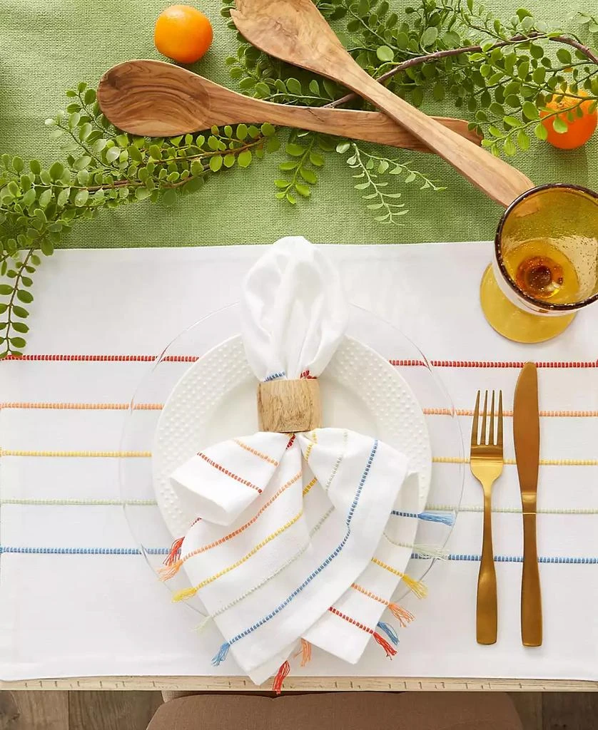 商品Design Imports|Stripe Tassel Placemat Set of 4,价格¥134,第5张图片详细描述