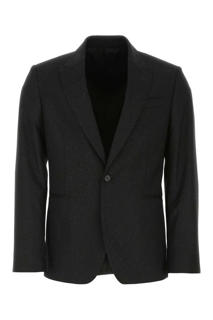 商品Versace|Versace Greca Pattern Single-Breasted Blazer,价格¥6867,第1张图片