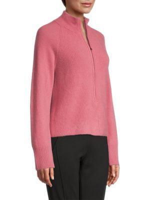商品Tahari|Cashmere Zip-Up Sweater,价格¥782,第5张图片详细描述