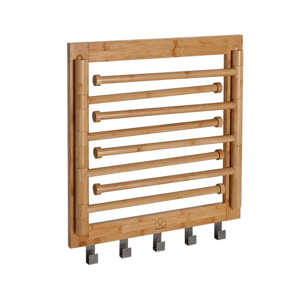 商品Honey Can Do|Wall-Mounted Bamboo Swivel-Arm Clothes Drying Rack,价格¥449,第3张图片详细描述
