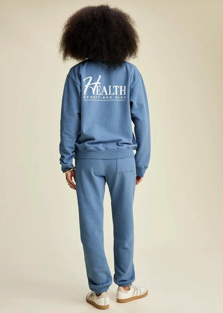 商品Sporty & Rich|Sporty & Rich Steel Blue Big H Sweatshirt,价格¥681,第4张图片详细描述