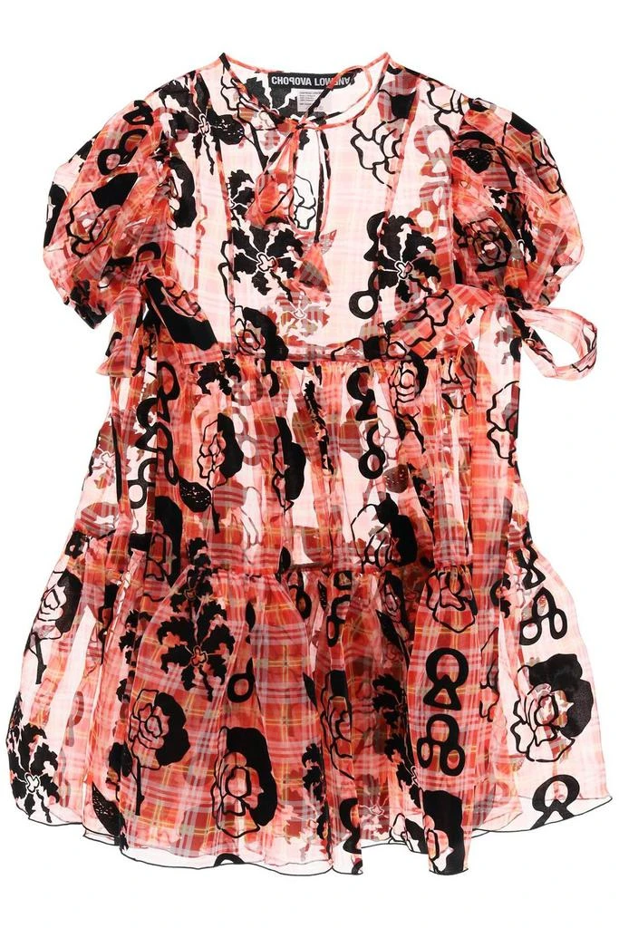 商品CHOPOVA LOWENA|Chopova Lowena Orla Layered Puff Sleeved Tartan Dress,价格¥5915,第1张图片