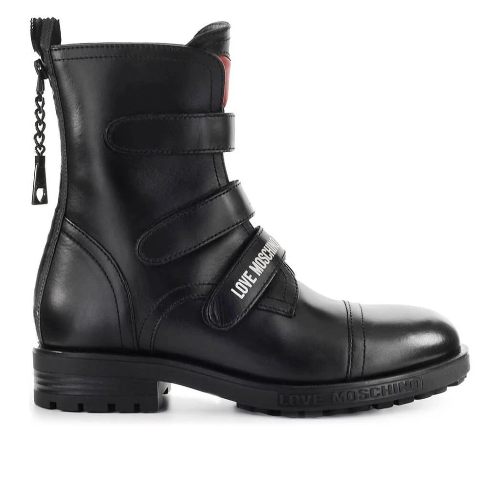 商品Love Moschino|Love moschino women's black leather ankle boots,价格¥2930,第1张图片