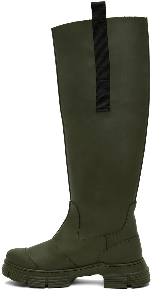 商品Ganni|Khaki Country Boots,价格¥684,第3张图片详细描述