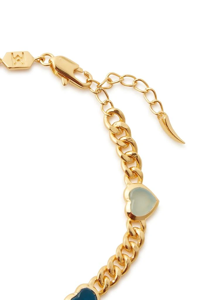 商品Missoma|Jelly Heart 18kt gold-plated chain bracelet,价格¥1453,第4张图片详细描述