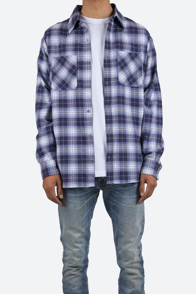 商品MNML|Metal Button Flannel - Blue/White,价格¥321,第1张图片