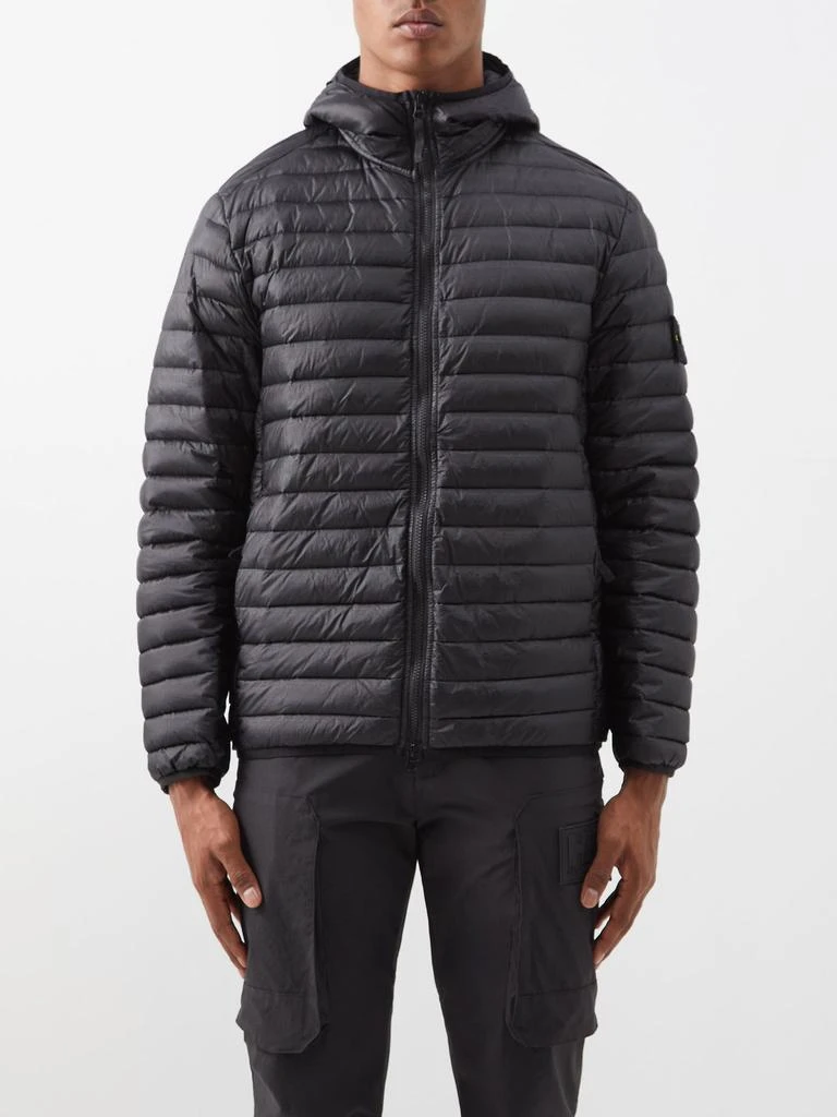 商品Stone Island|Logo-patch hooded quilted down coat,价格¥5245,第1张图片