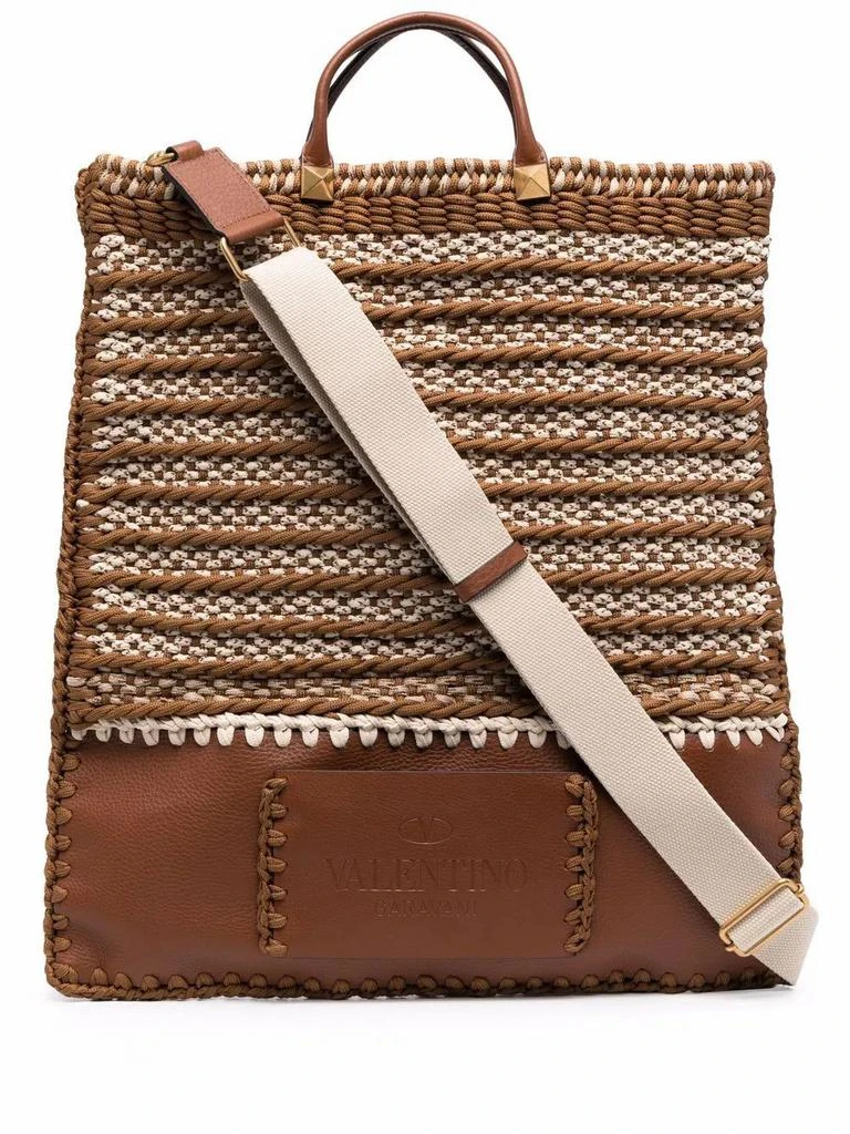 商品Valentino|Valentino Garavani Men's Brown Leather Travel Bag,价格¥15520,第1张图片