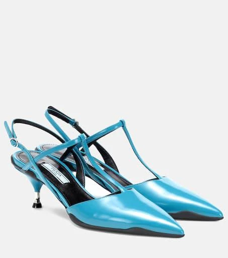 商品Prada|Opanca leather slingback pumps,价格¥5627,第1张图片