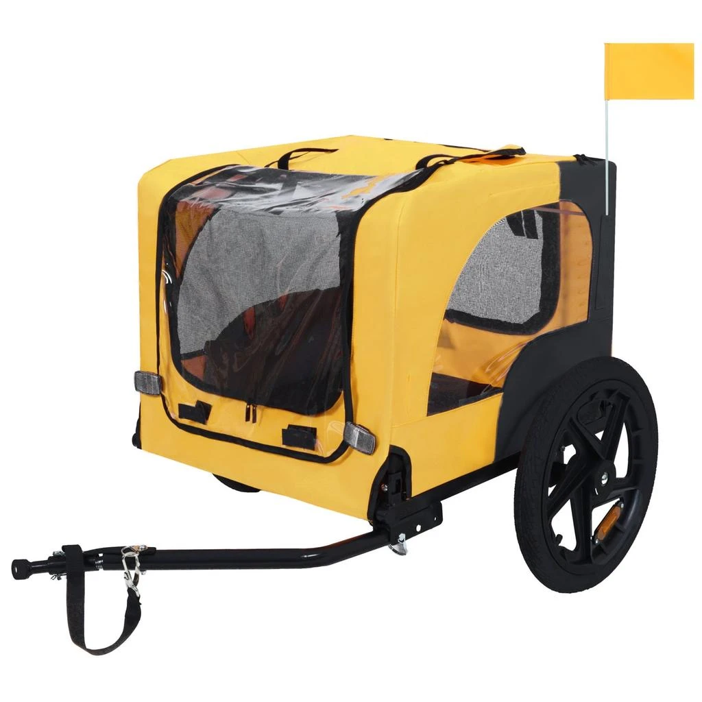 商品Streamdale Furniture|Streamdale Pet Bike Trailer - Folding, Quick Release, Leash,价格¥1569,第2张图片详细描述