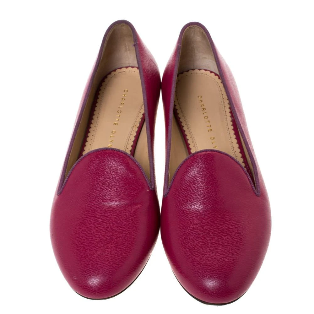 商品[二手商品] Charlotte Olympia|Charlotte Olympia Pink Leather Loafers Size 37.5,价格¥866,第3张图片详细描述