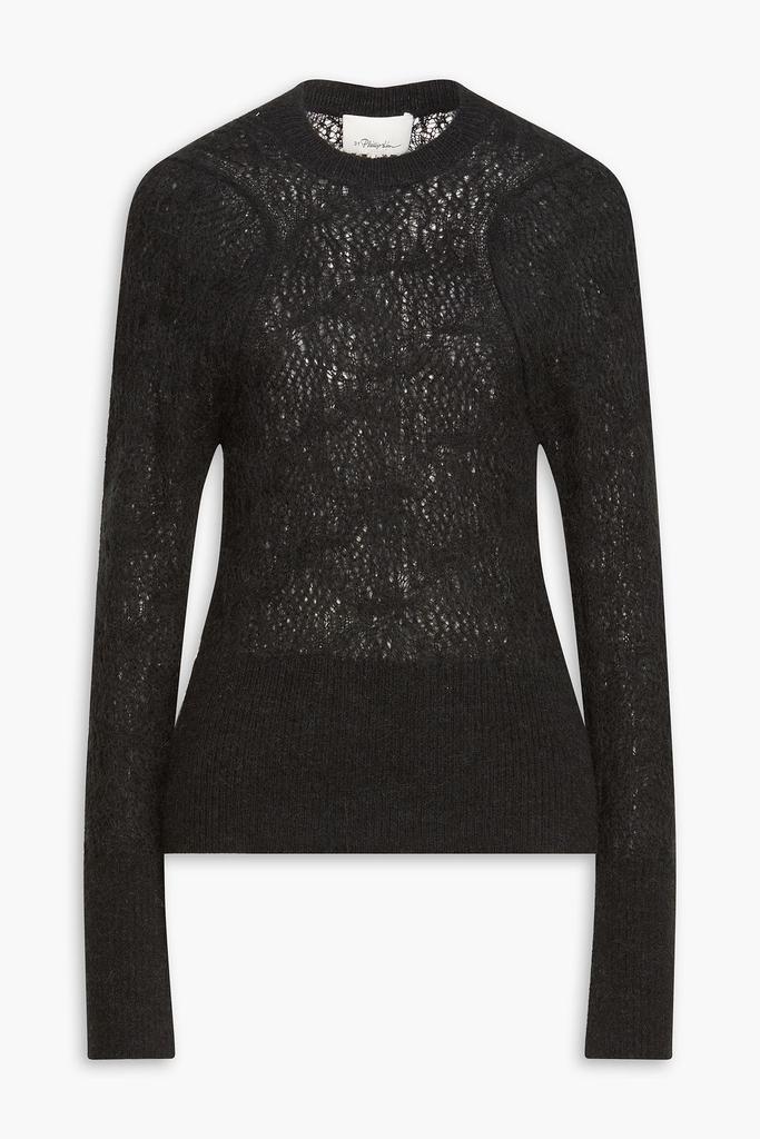 Brushed pointelle-knit alpaca-blend sweater商品第1张图片规格展示