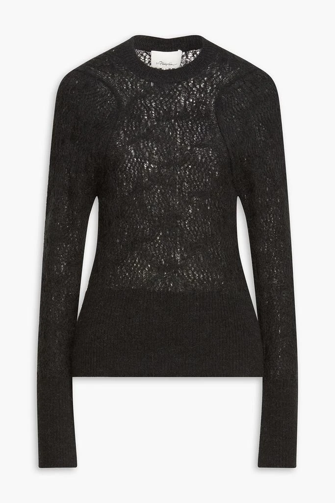 商品3.1 Phillip Lim|Brushed pointelle-knit alpaca-blend sweater,价格¥1336,第1张图片