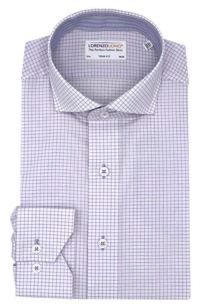 商品Lorenzo Uomo|Windowpane Print Trim Fit Dress Shirt,价格¥415,第1张图片