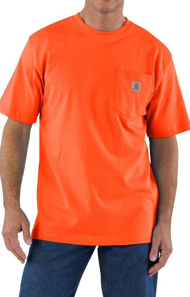 (K87) Workwear Pocket T-Shirt - Brite Orange商品第1张图片规格展示