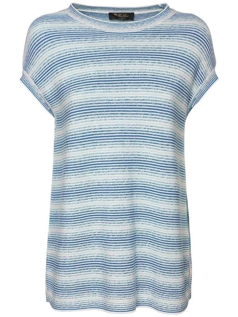 商品Loro Piana|Cornell Silk & Cotton Knit Top,价格¥10345,第1张图片