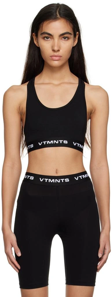 商品VTMNTS|Black Logo Sport Bra,价格¥516,第1张图片