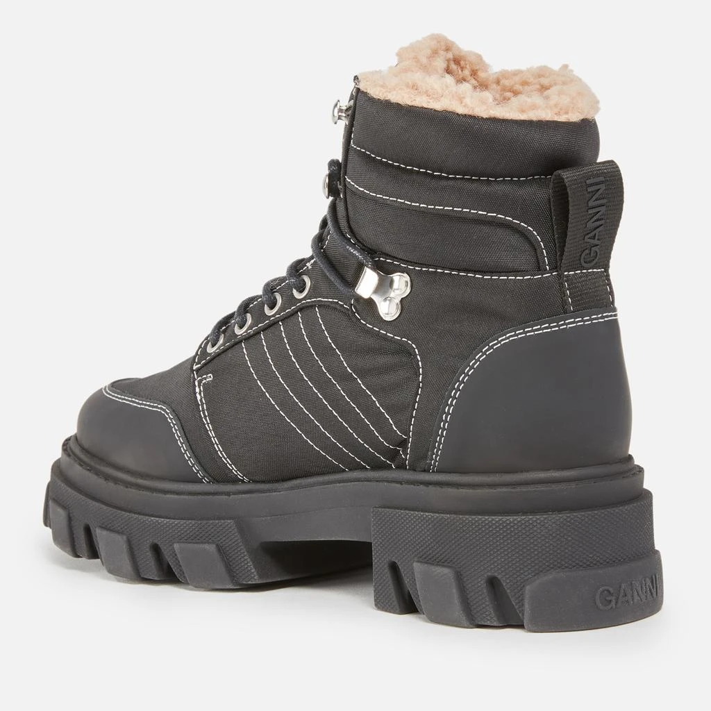 商品Ganni|Ganni Leather and Twill Hiking-Style Boots,价格¥679,第3张图片详细描述