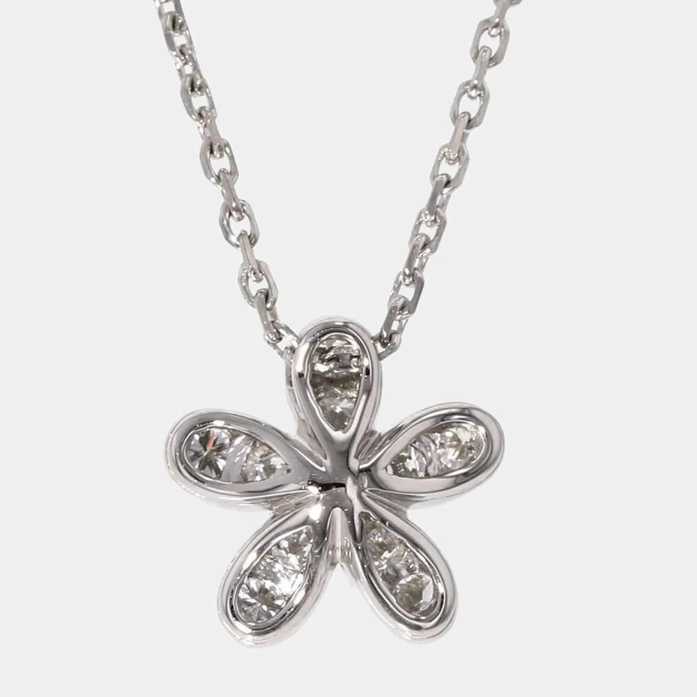 商品[二手商品] Van Cleef & Arpels|Van Cleef & Arpels Socrates Flower 18K White Gold Diamond Necklace,价格¥24780,第1张图片