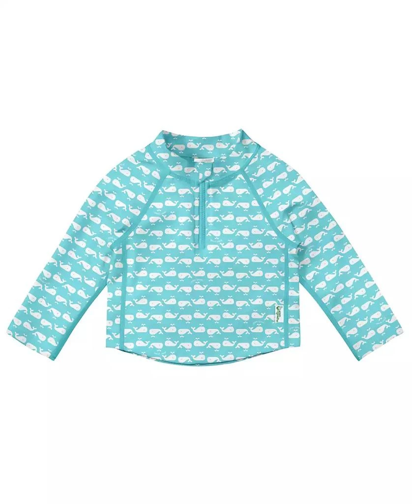 商品green sprouts|Baby Boys Long Sleeve Zip Rash Guard Shirt UPF 50,价格¥187,第1张图片详细描述