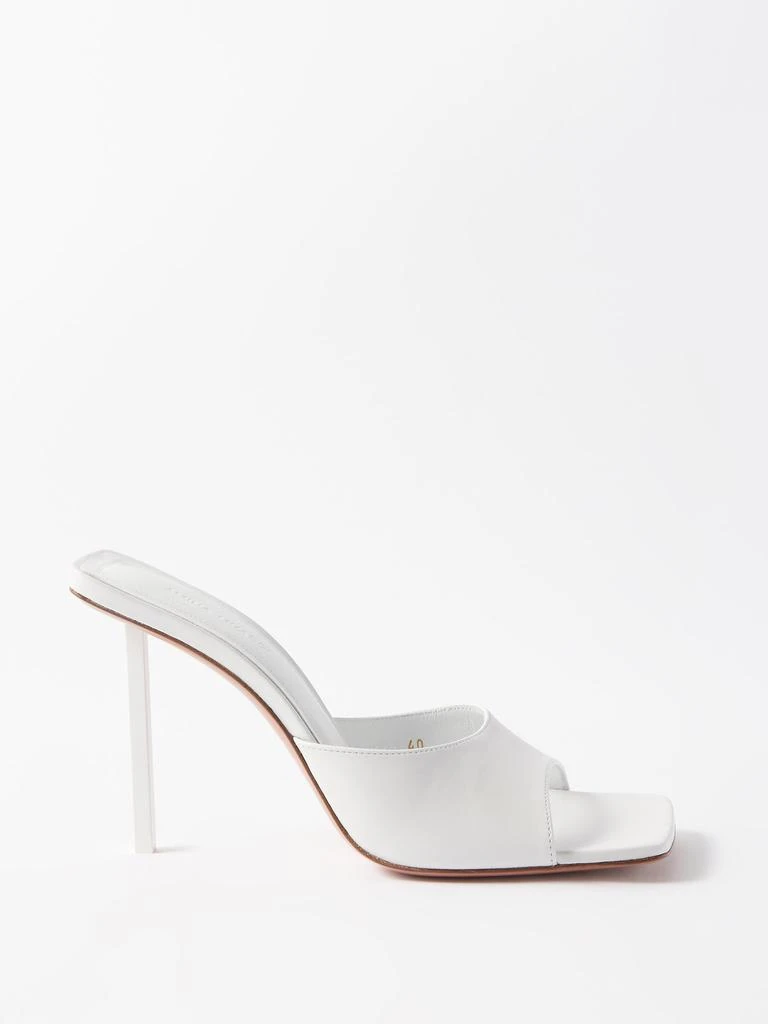 商品Amina Muaddi|Laura 95 leather mules,价格¥6851,第1张图片