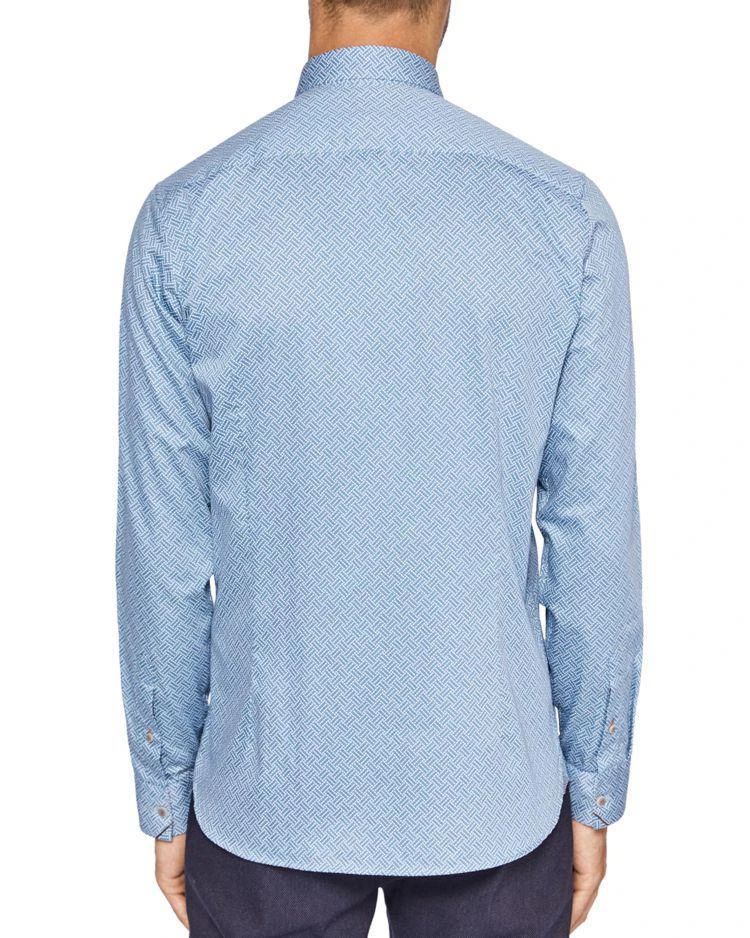 商品Ted Baker London|Ted Baker Larosh Rectangle Print Regular Fit Button-Down Shirt,价格¥689,第2张图片详细描述