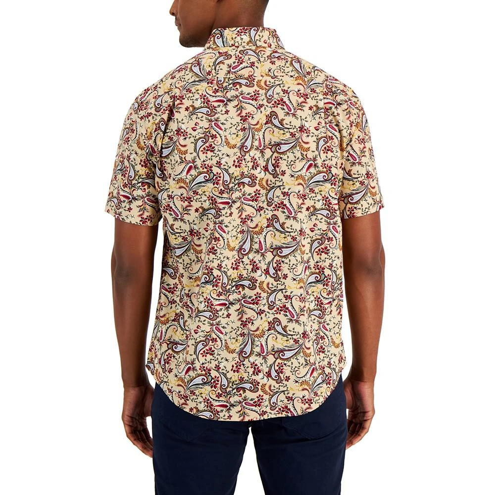 商品Club Room|Men's Gallery Paisley Short-Sleeve Button-Up Shirt, Created for Macy's,价格¥315,第2张图片详细描述