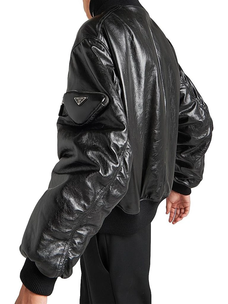 商品Prada|Nappa Leather Bomber Jacket,价格¥52517,第3张图片详细描述