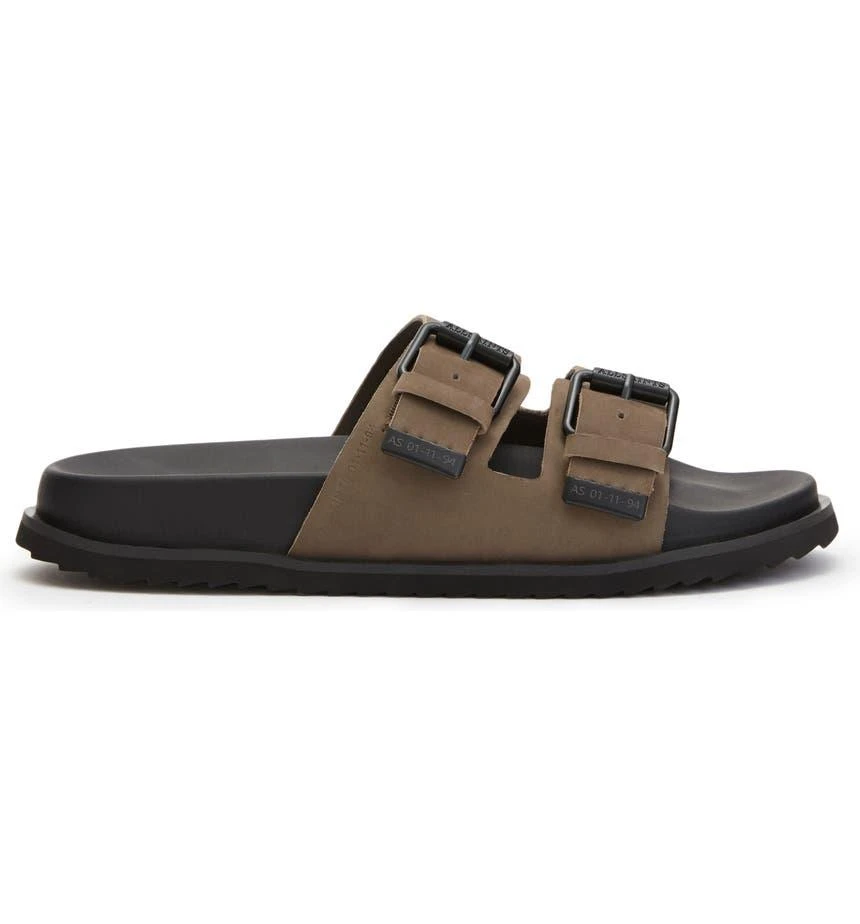 商品ALL SAINTS|Ash Leather Double Strap Slide Sandal,价格¥603,第3张图片详细描述