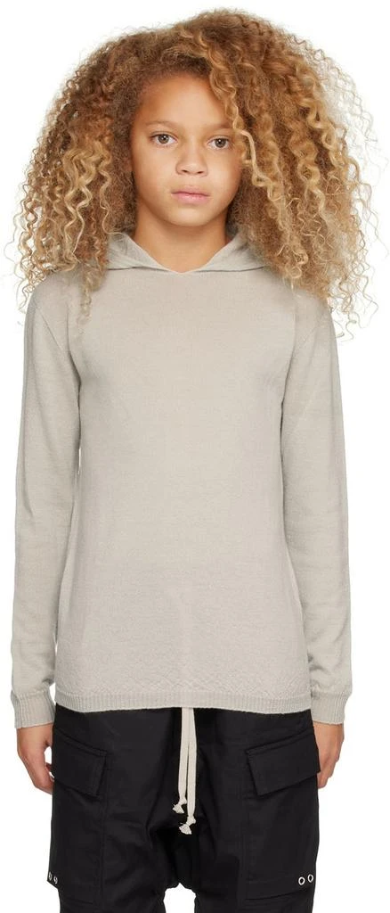 商品Rick Owens|Kids Beige Wool Hoodie,价格¥1510,第1张图片